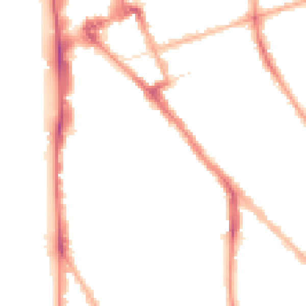 Night-time road noise heatmap for FY1 5HA