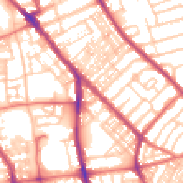 Daytime road noise heatmap for FY1 5HS