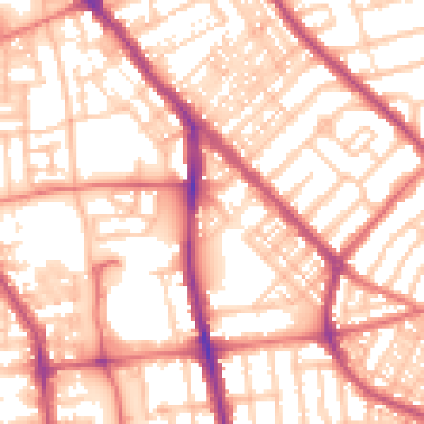 Daytime road noise heatmap for FY1 5LF