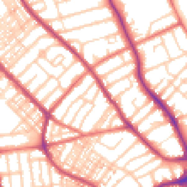 Daytime road noise heatmap for FY1 5NN