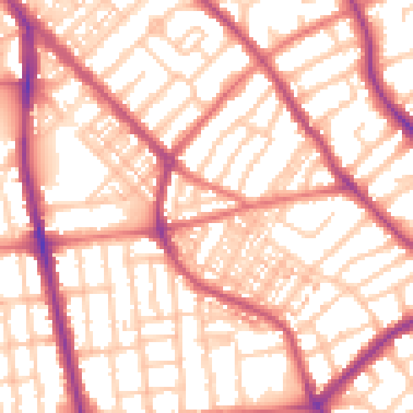 Daytime road noise heatmap for FY1 5NS