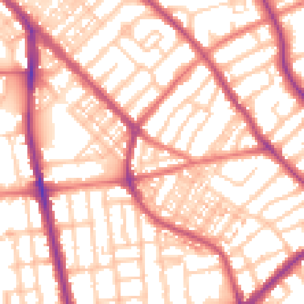 Daytime road noise heatmap for FY1 5NT