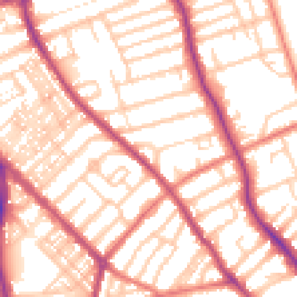 Daytime road noise heatmap for FY1 5QT