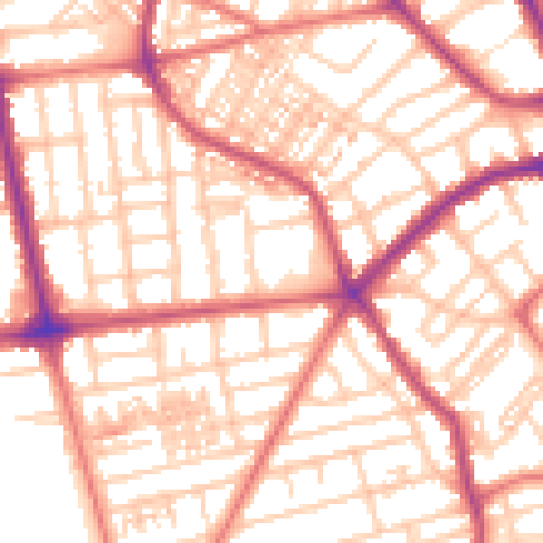 Daytime road noise heatmap for FY1 6AU