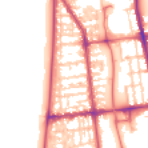 Daytime road noise heatmap for FY1 6BU
