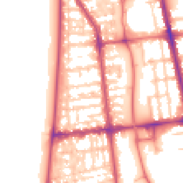 Daytime road noise heatmap for FY1 6DA
