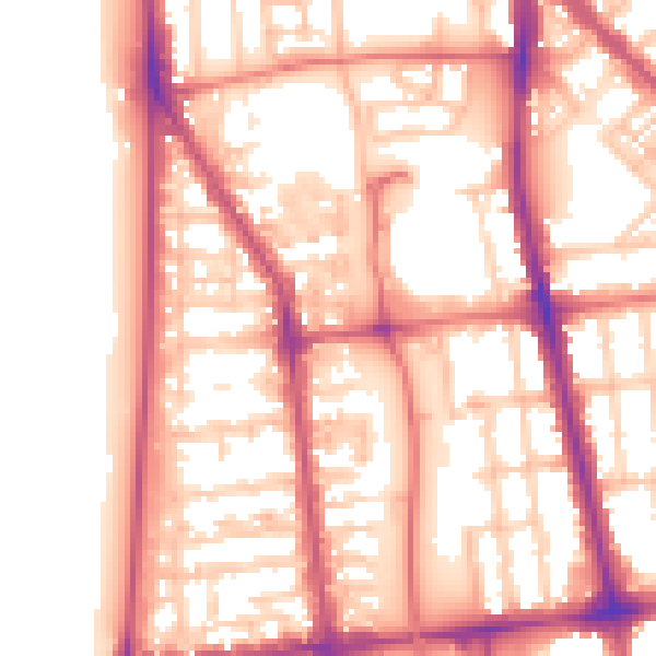 Daytime road noise heatmap for FY1 6DH