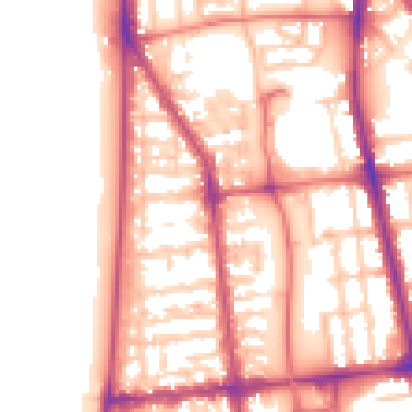 Daytime road noise heatmap for FY1 6DL