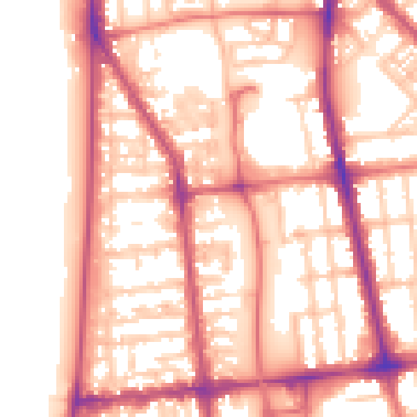 Daytime road noise heatmap for FY1 6DW
