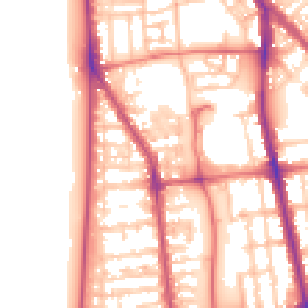 Daytime road noise heatmap for FY1 6DZ