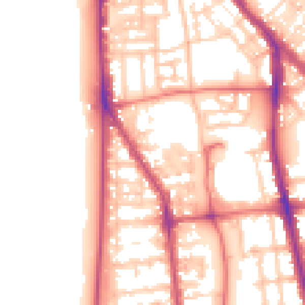 Daytime road noise heatmap for FY1 6EB