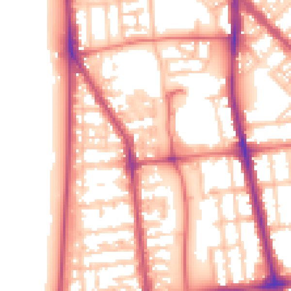 Daytime road noise heatmap for FY1 6EH