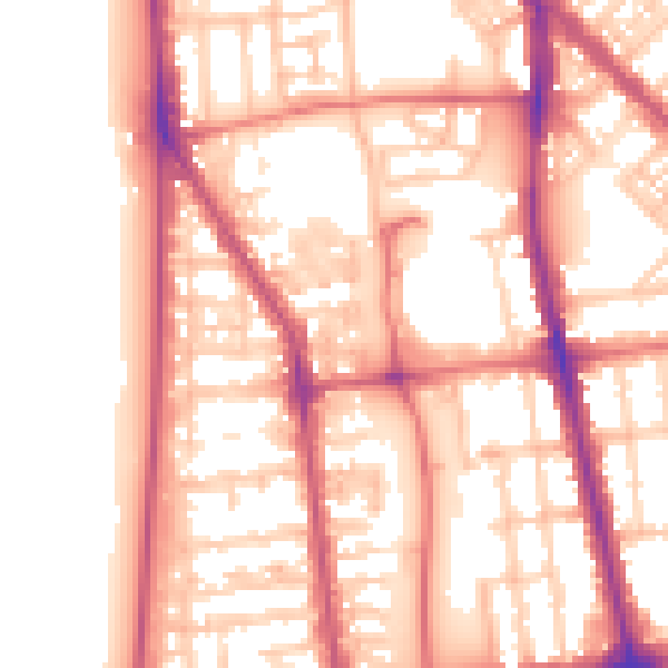 Daytime road noise heatmap for FY1 6EL