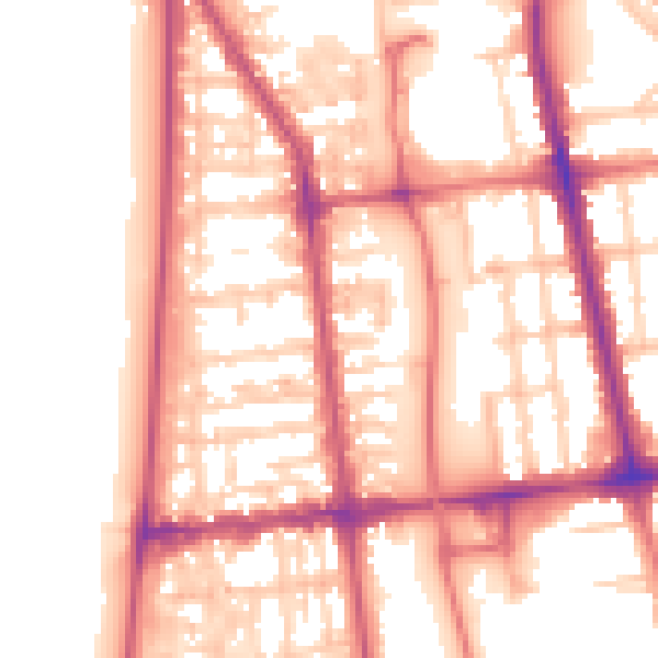 Daytime road noise heatmap for FY1 6EU