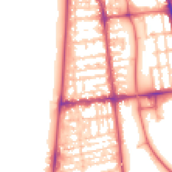 Daytime road noise heatmap for FY1 6HE