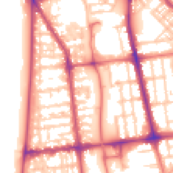 Daytime road noise heatmap for FY1 6HX