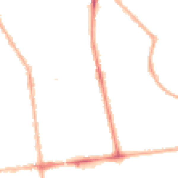Night-time road noise heatmap for FY1 6JP