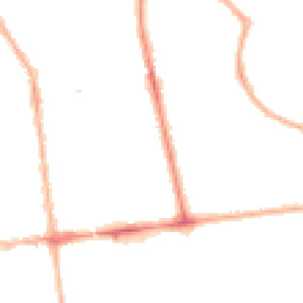 Night-time road noise heatmap for FY1 6JU