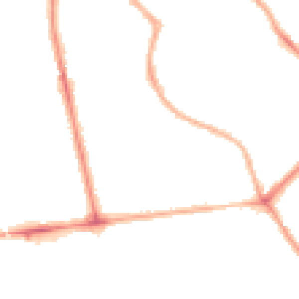 Night-time road noise heatmap for FY1 6NB