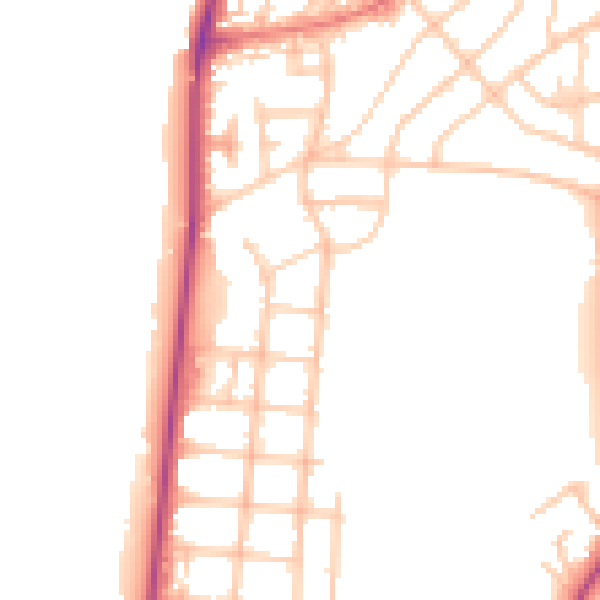 Daytime road noise heatmap for FY2 9LL