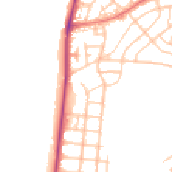 Daytime road noise heatmap for FY2 9LR