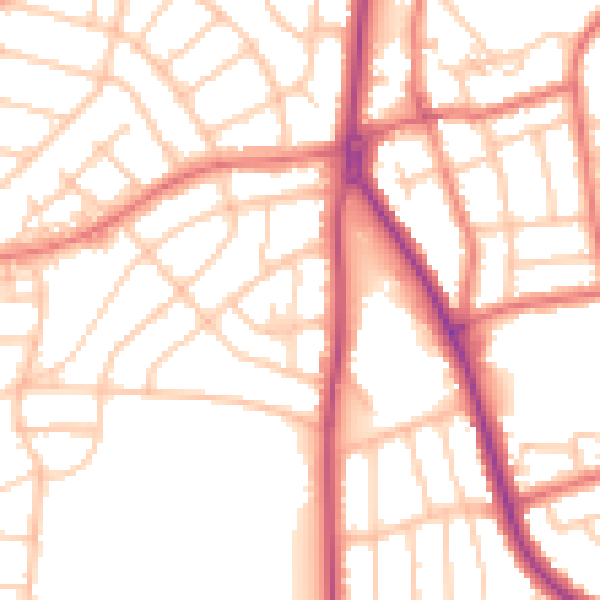 Daytime road noise heatmap for FY2 9NA