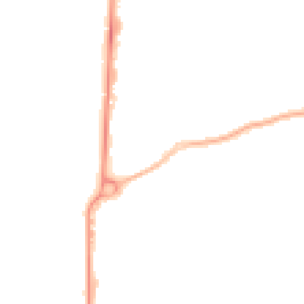 Night-time road noise heatmap for FY2 9SL