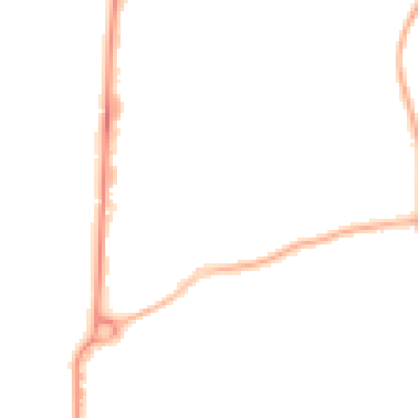 Night-time road noise heatmap for FY2 9SZ