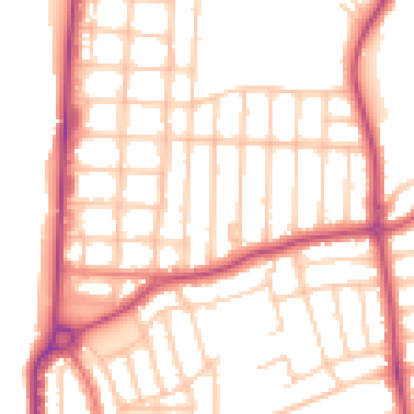 Daytime road noise heatmap for FY2 9TG