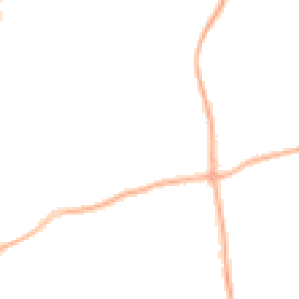 Night-time road noise heatmap for FY2 9TX