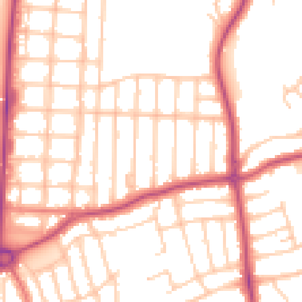 Daytime road noise heatmap for FY2 9TZ