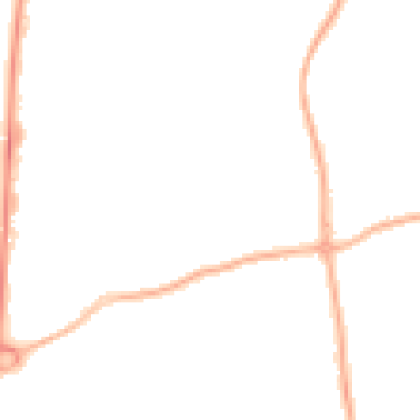 Night-time road noise heatmap for FY2 9TZ