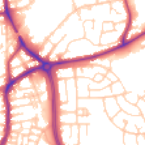 Daytime road noise heatmap for FY3 7NW