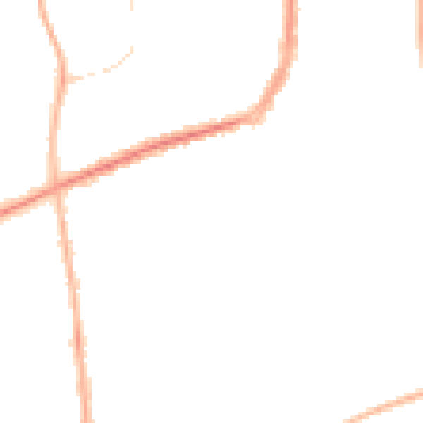 Night-time road noise heatmap for FY3 8RQ