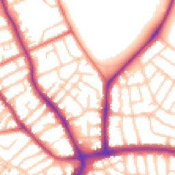 Daytime road noise heatmap for FY3 9LJ