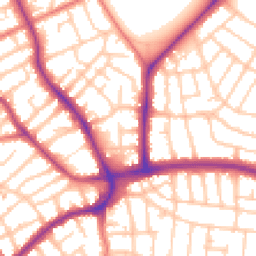 Daytime road noise heatmap for FY3 9PQ