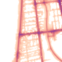 Daytime road noise heatmap for FY4 1AQ