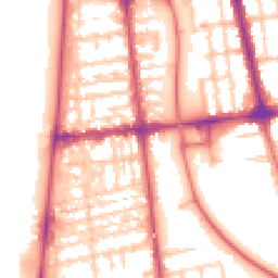 Daytime road noise heatmap for FY4 1DP