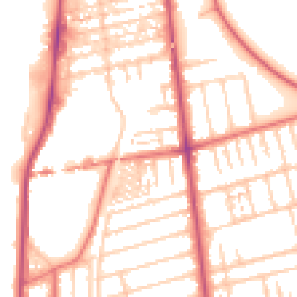 Daytime road noise heatmap for FY4 1EG