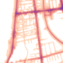 Daytime road noise heatmap for FY4 1EU