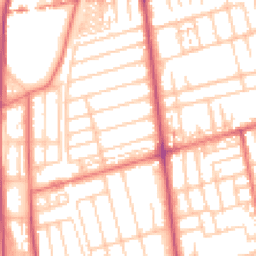 Daytime road noise heatmap for FY4 1LW