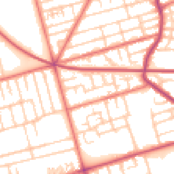 Daytime road noise heatmap for FY4 2BW