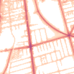 Daytime road noise heatmap for FY4 2BY