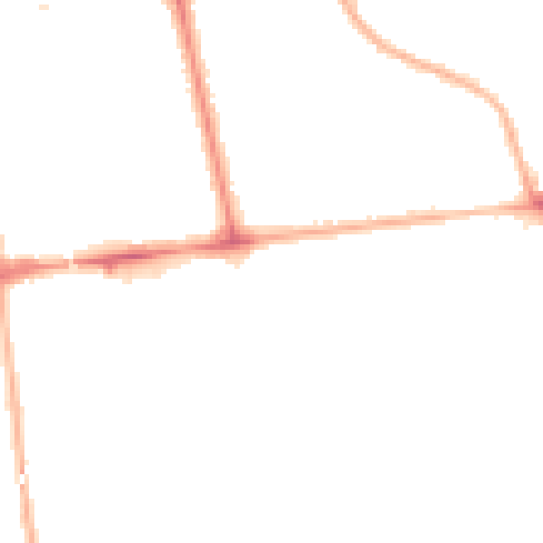 Night-time road noise heatmap for FY4 3AQ