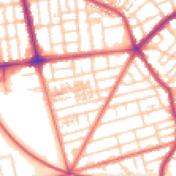 Daytime road noise heatmap for FY4 3BB