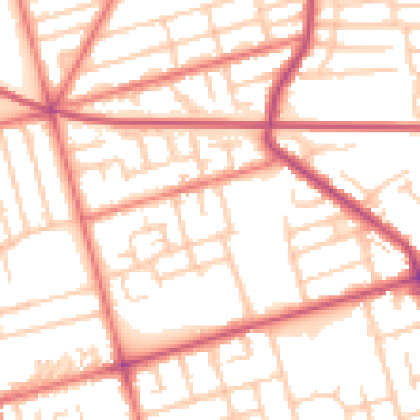 Daytime road noise heatmap for FY4 3JA