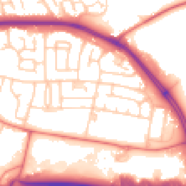 Daytime road noise heatmap for FY4 4TF