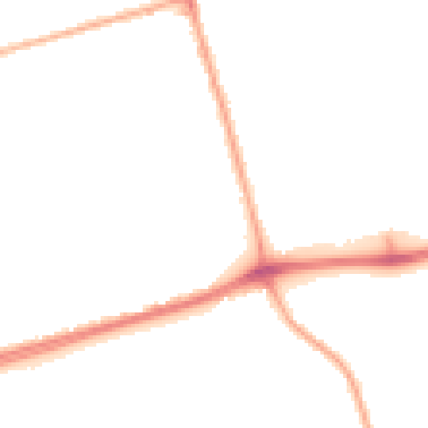 Night-time road noise heatmap for FY4 5BR