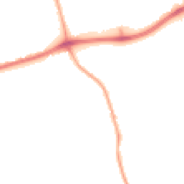 Night-time road noise heatmap for FY4 5FP