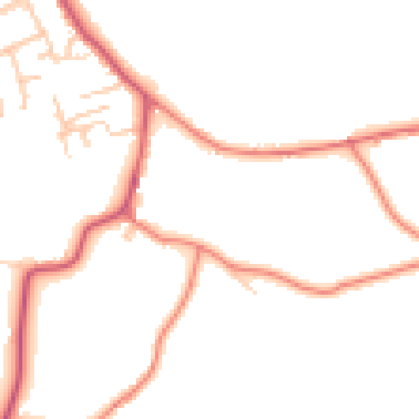 Daytime road noise heatmap for FY6 0JN